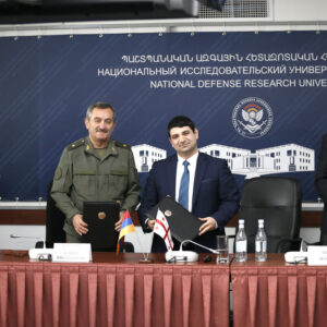 Վրաստանի ՊՆ պաշտպանական հաստատությունների զարգացման դպրոցի պատվիրակության այցը ՀՀ ՊՆ պաշտպանական ազգային հետազոտական համալսարան